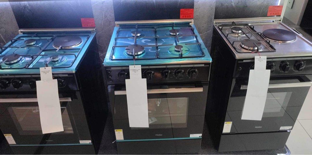 HAIER COOKING RANGE (Category: Cookers) located in Quezon City. Submitted by maryann5721 (Listing ID 1286317720, Image 2). Description: HAIER GAS RANGE HFS-904G2E130FGO free hood SRP 49,998 Cash 30,500 HFS-804GLE96GOSS free hood SRP 39,998 Cash 30,500 HFS-603GLE86GOSS free hood SRP 35,998 Cash 26,700 HFS-603GLE86GOBS free hood SRP 27,998 Cash 21,000 HFS-604G86GOBS SRP 25,498 Cash 19;200 HFS-503GLE63GO SRP 23,998 Cash 18,000 Brand new and sealed w