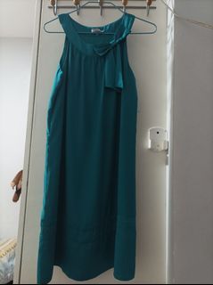 H&M cocktail dress (black and teal)