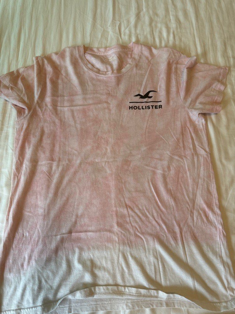 Hollister pink tee shirt Men s Fashion Tops Sets Tshirts