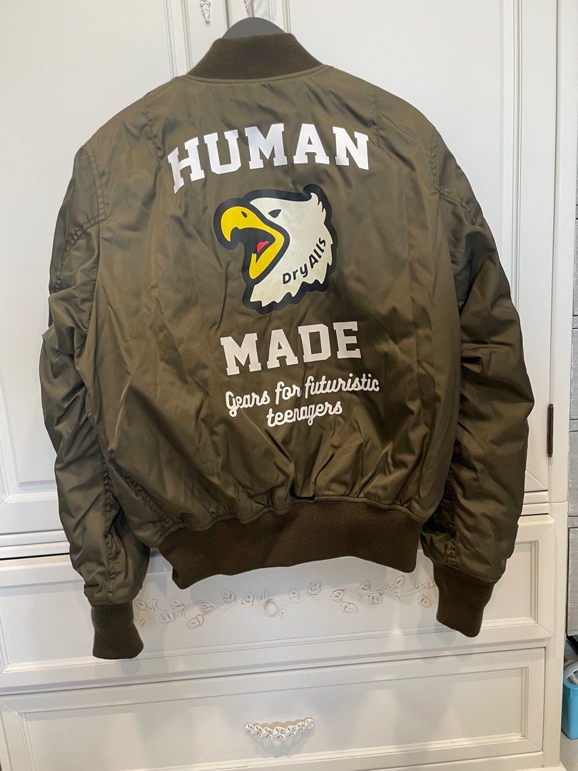 全新日潮】HUMAN MADE MA-1 老鷹飛行外套, 他的時尚, 外套、夾克