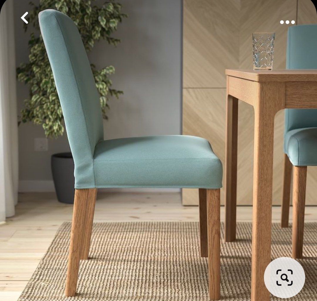Ikea bergmund chair covers only in Tallmyra Light Green