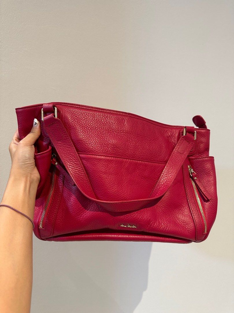 Jane Shilton Pink Leather Bag Women s Fashion Bags Wallets Tote Bags on Carousell