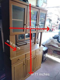 JAPAN SURPLUS FURNITURE (AS-IS ITEM) SOLID WOOD KITCHEN CABINET IN GOOD CONDITION