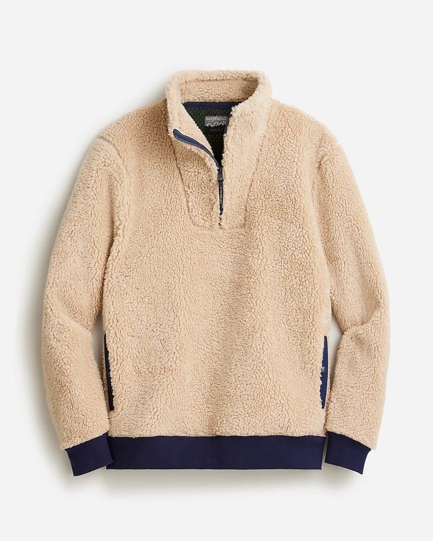 Pullover sherpa fleece sale
