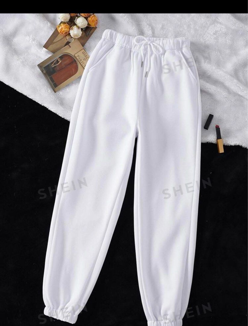 White jogger new arrivals pants womens
