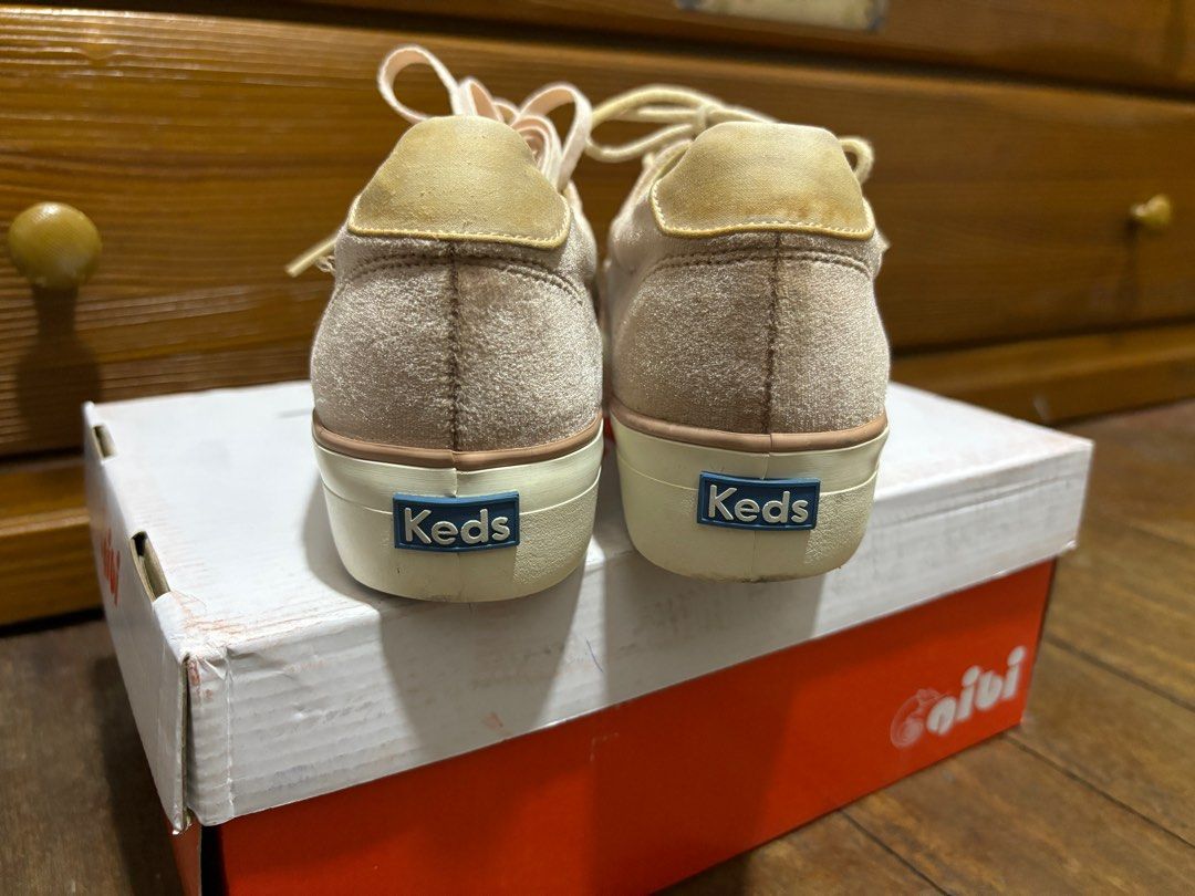 Keds Platform Velvet baby pink Women s Fashion Footwear Sneakers on Carousell