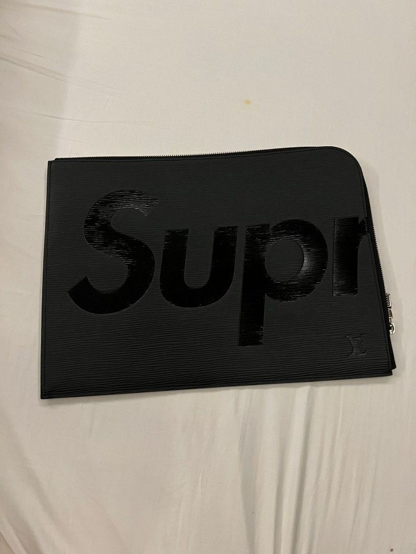 Louis Vuitton x supreme black clutch bag Luxury Bags Wallets on Carousell