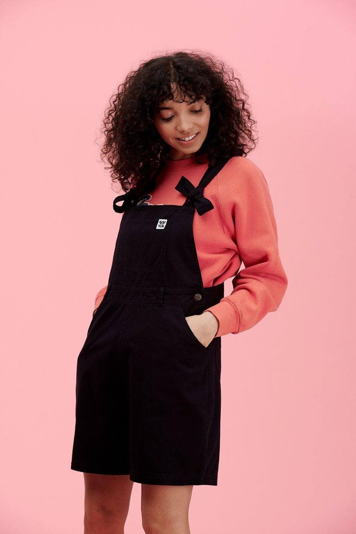 Lucy and yak black dungarees hotsell