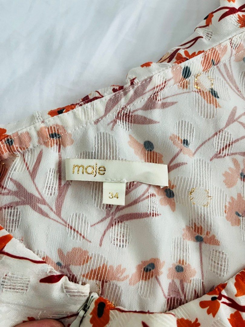Maje floral playsuit size 34, Women's Fashion, Dresses Sets