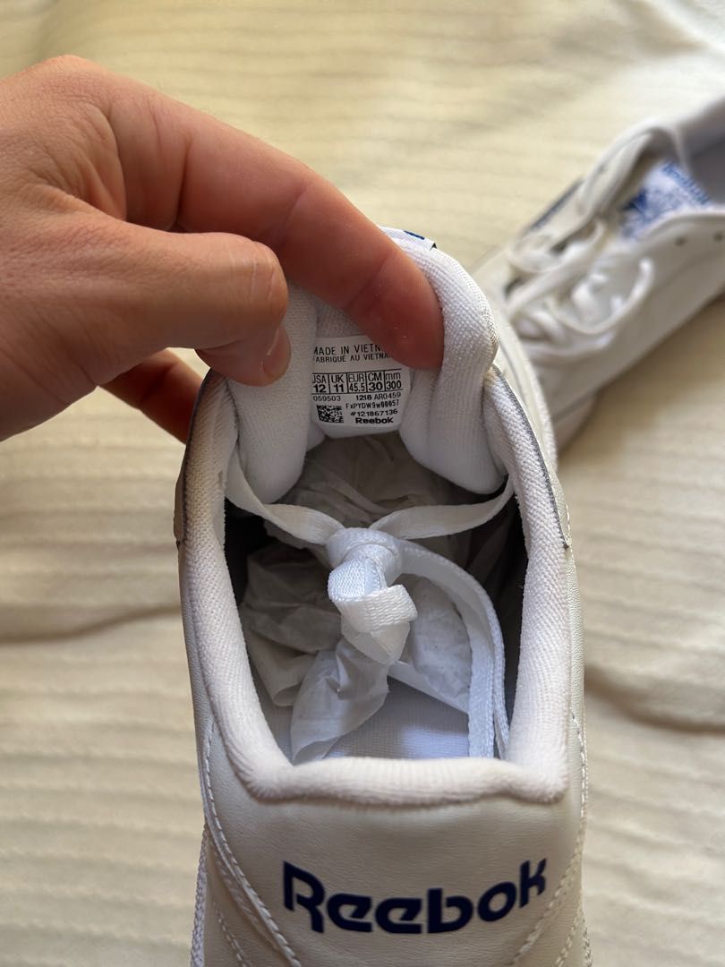Reebok size clearance 3
