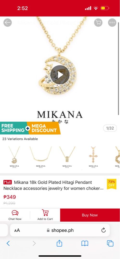 Mikana Hitagi Necklace (Category: Necklaces) located in Quezon City. Submitted by naayuu (Listing ID 1286242836, Image 2). Description: ⭐WHAT TO EXPECT FROM MIKANA JEWELRY⭐ • 100% Original Mikana • Gold Plated • Cubic Zircon Crystals • Hypoallergenic and non-tarnish • Jewelry Box included ⭐WHAT’S IN THE PACKAGE⭐ 1x Jewelry Box per jewelry 1x Jewelry pouch per jewelry 1x Polishing Cloth per order .