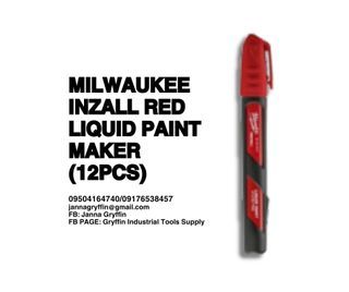 MILWAUKEE INZALL RED LIQUID PAINT MAKER (12PCS)