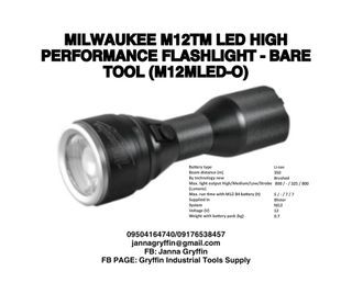 MILWAUKEE M12TM LED HIGH PERFORMANCE FLASHLIGHT - BARE TOOL (M12MLED-O)