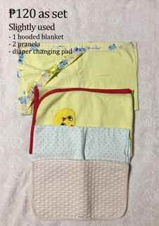 Newborn baby pranela, blanket, changing pad