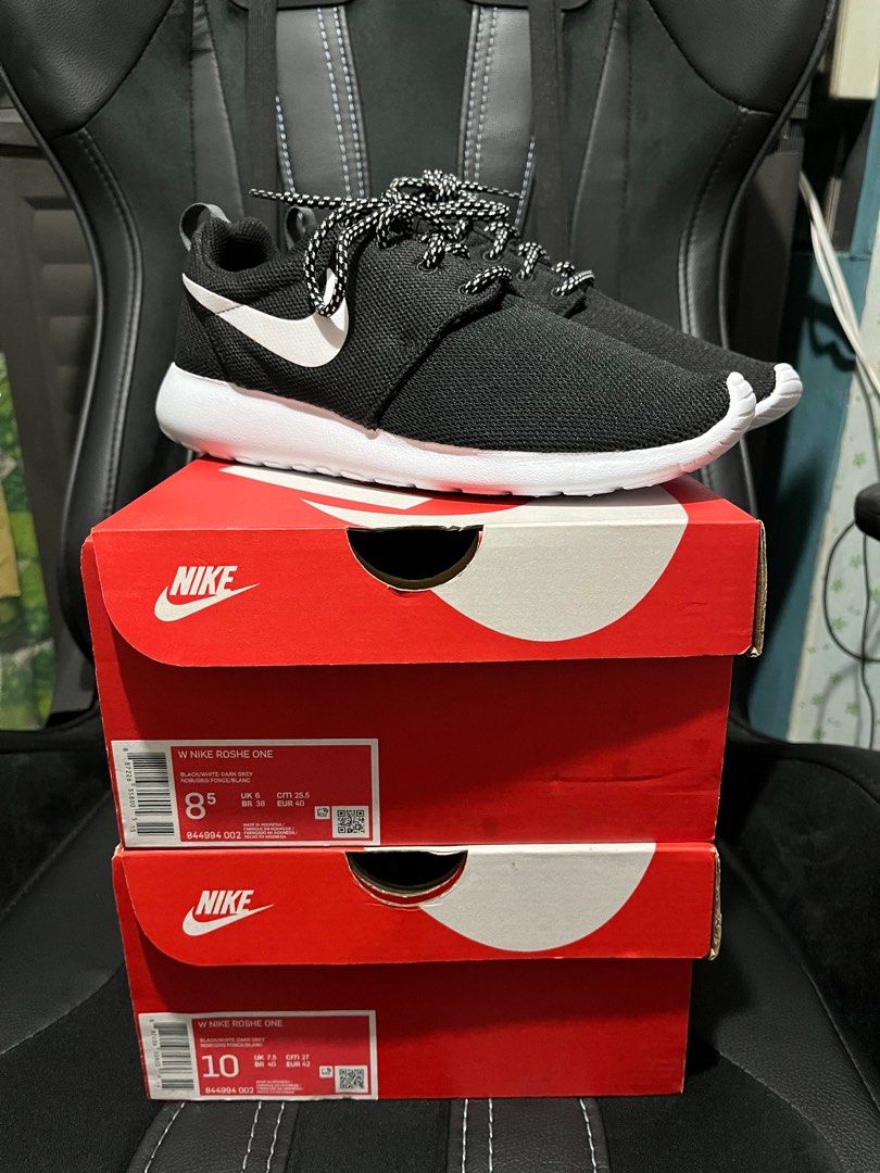 Nike roshe deals run blanc noir