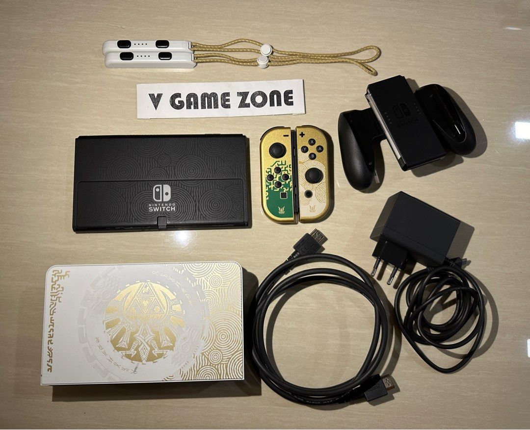 Nintendo Switch OLED Zelda TOTK Limited Edition (Full Set without Box)