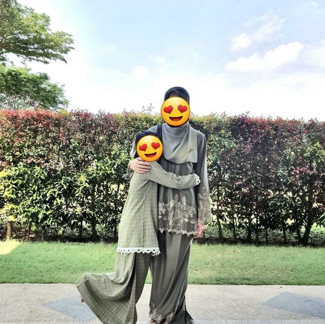 Baju kurung olive green top
