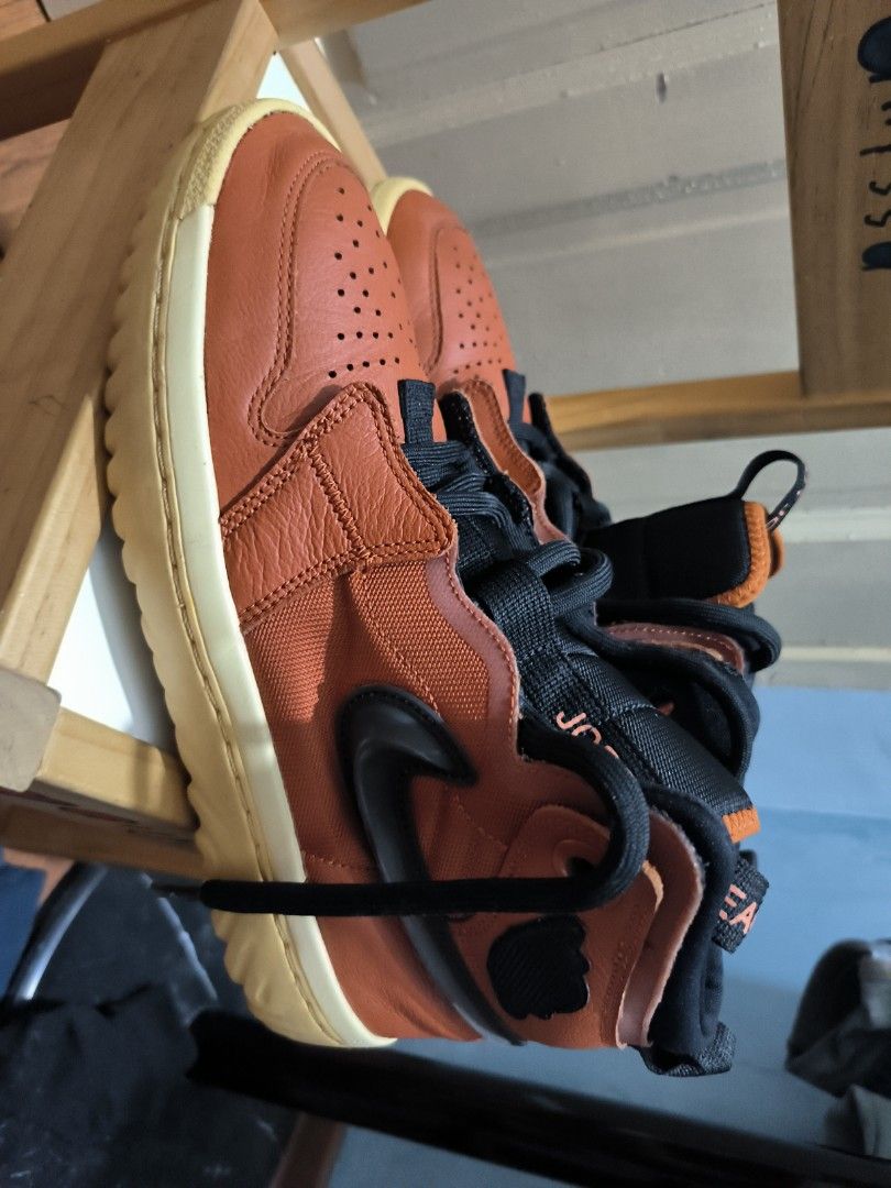 original Nike Air Jordan 1 React Brown Tan 7.5uk Men s Fashion