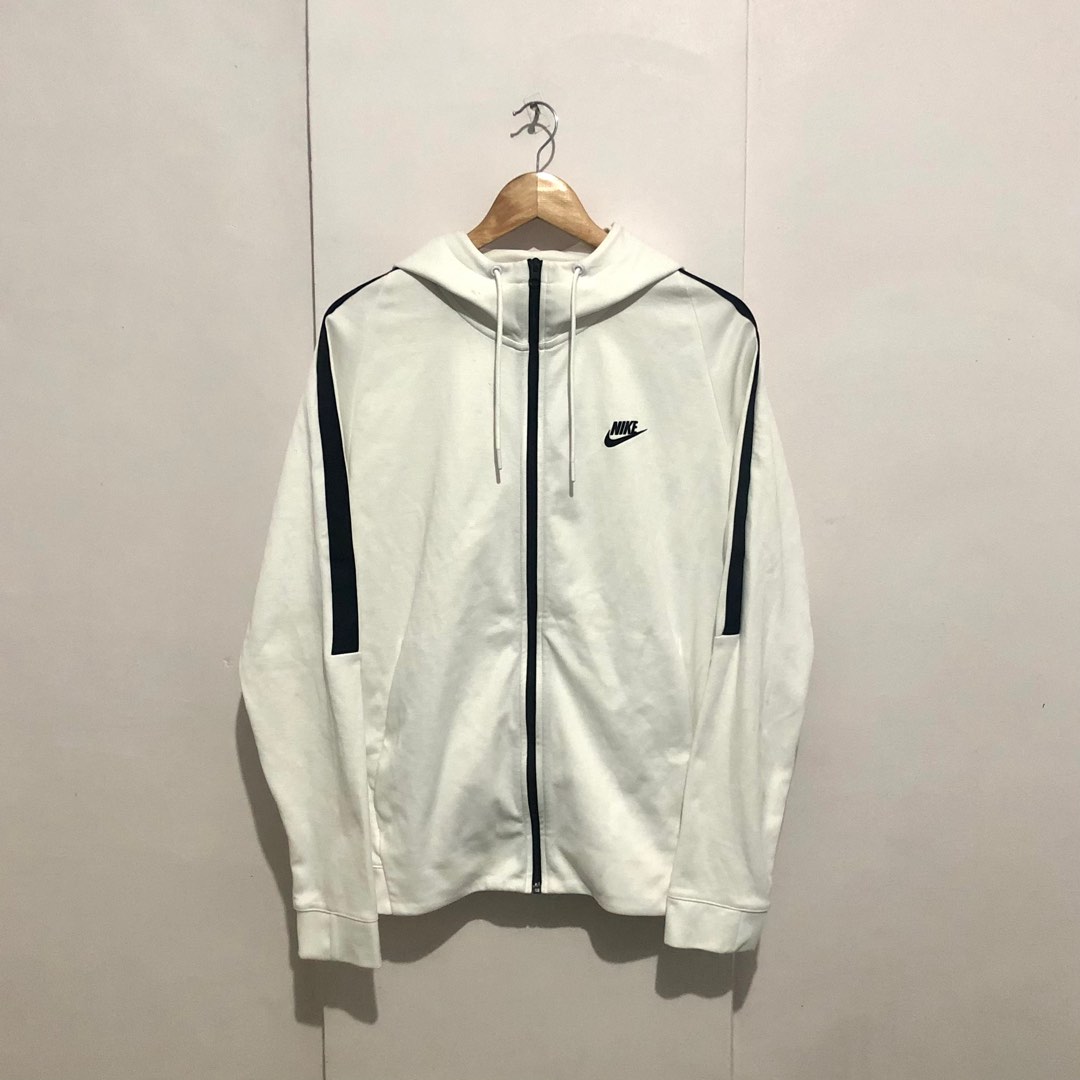 Original Nike Tribute Hoodie Jacket White Women s Fashion Coats