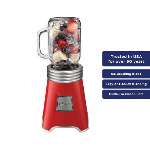 Oster BLSTMM2 PL Blender with One-Touch Operation and Storage Cap (Category: Juicers, Blenders & Grinders) located in Makati City. Submitted by tri0526 (Listing ID 1286312436, Image 2). Description: Bought from Abenson for PHP2,998 (now retails for 2,698) Includes 2 pieces of dishwasher-safe, BPA-free plastic Ball Mason style jars 600ml. Perfect condition :) Product Dimension: Length: 14.5cm Width: 14.5cm Height: 32cm Product Weight: 1.3kg Shippi