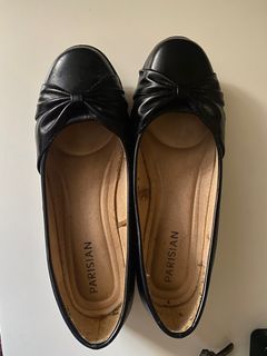 Parisian Black Shoes with ribbon detail