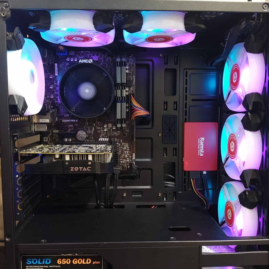PC FULL SET RYZEN 3 2200g With 1050Ti Zotac