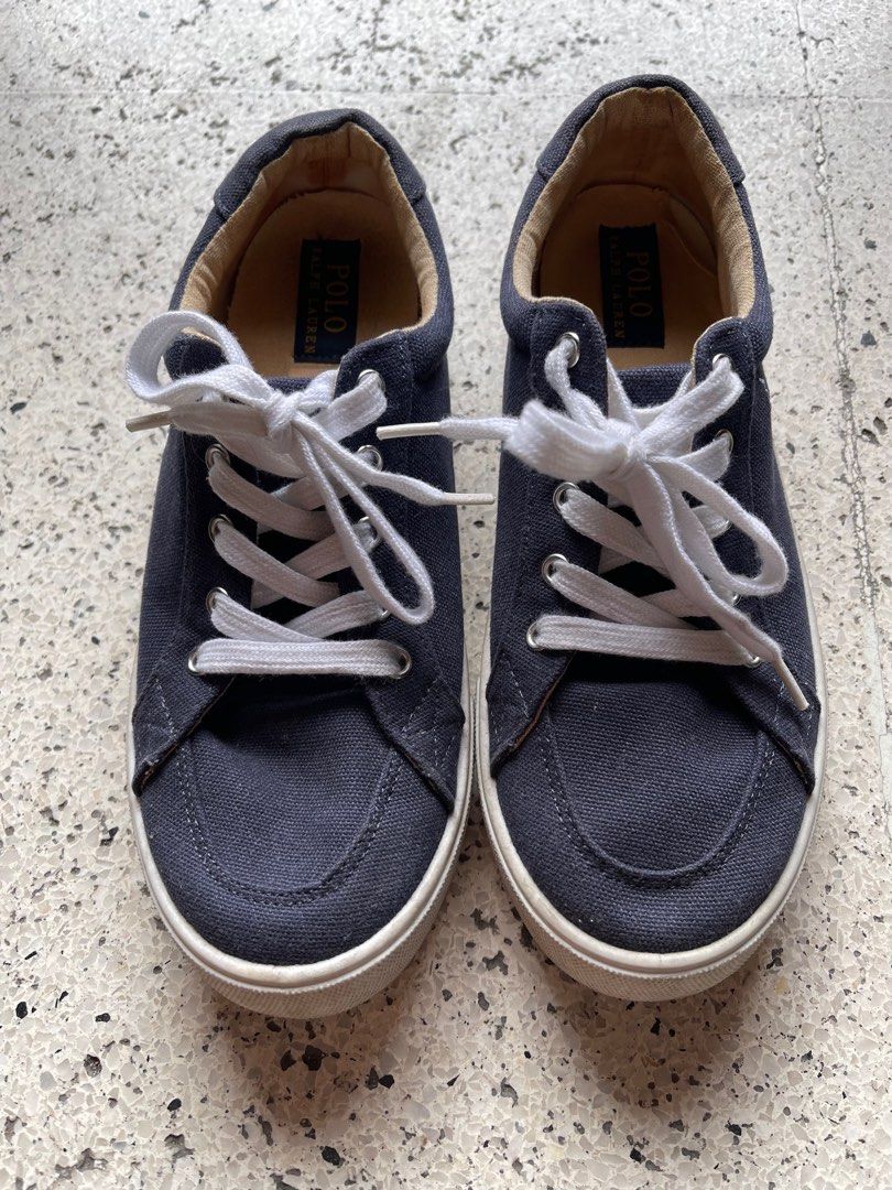 Polo RL kids sneakers (Category: Babies & Kids Fashion) located in Manila. Submitted by declutterfindss (Listing ID 1286226907, Image 2). Description: LAST PRICE POSTED WILL NOT REPLY TO LOW BALLERS In good condition Size 6.5 Junior (23cm) for 8yrs old Please check photos for the size MOP Bpi or Gcash only SF c/o buyer For pick up only in Manila.