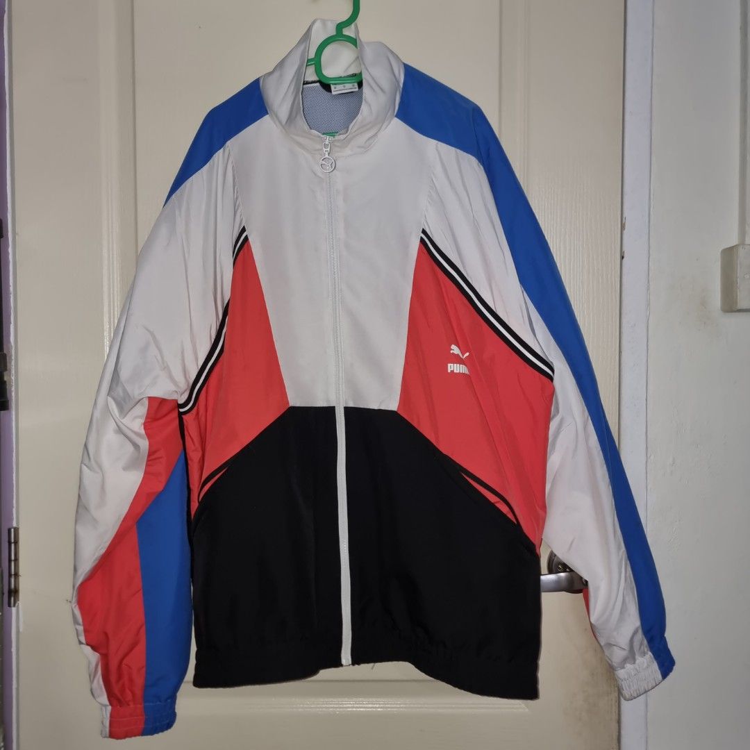 Puma white cheap windbreaker
