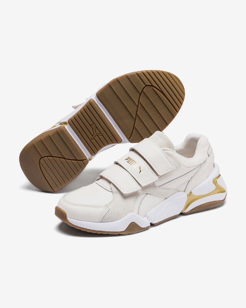 Puma Women s Nova V Leather Off White Gold