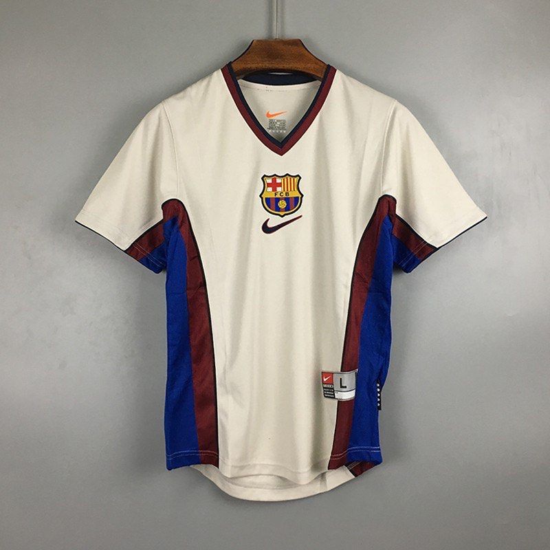Retro 1998/99 Barcelona Away Jersey, Men's Fashion, Tops & Sets