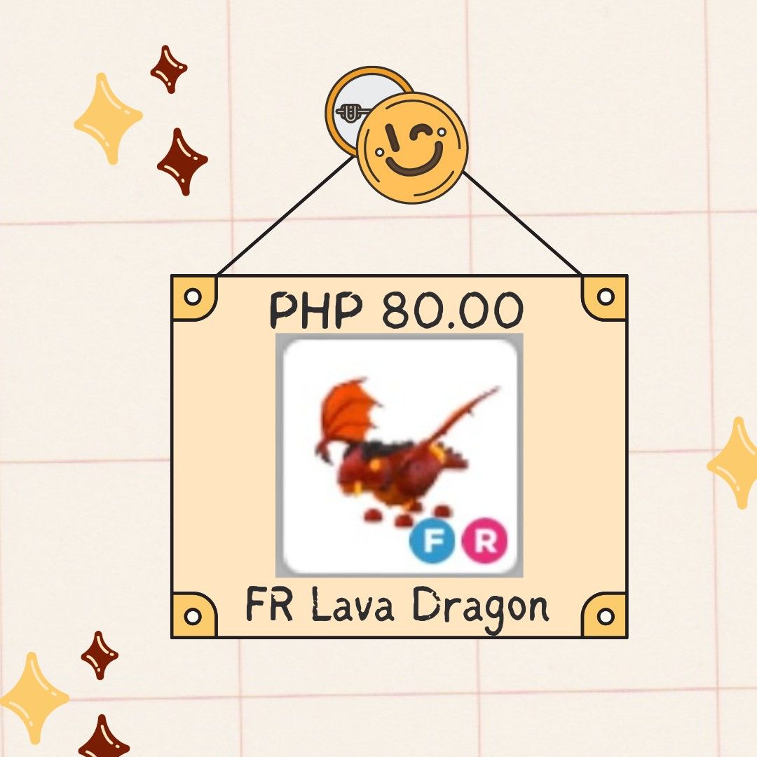 Roblox/Adopt Me | Lava Dragon (Category: Others) located in Antipolo. Submitted by loura21 (Listing ID 1252771178, Image 1). Description: The Lava Dragon is a Legendary Pet from Halloween 2022 (Robux). It is currently worth a little more than the heart potion. It is currently worth a little less than the Hyena. It is currently about equal in value to the Green Neon Snowboard. PS: Hello guys, I'm selling Adopt Me pets. Kindly ask me if you want ot