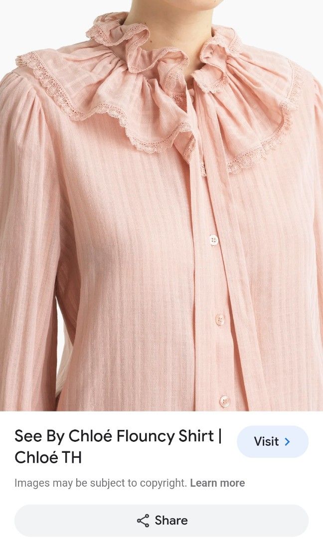 See by Chloe blush pink Flouncy Shirt Women s Fashion Tops