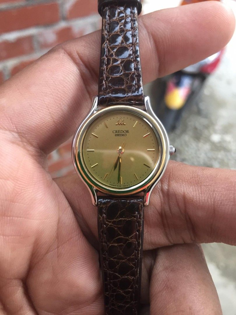 SEIKO セイコー CREDOR クレドール ラウンド ゴールド文字盤