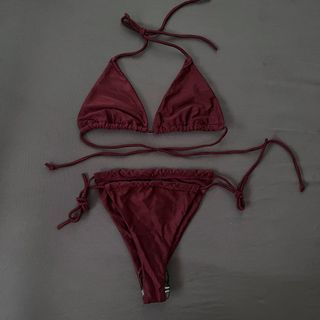 Satin Panty Red Wine Colour, Women's Fashion, Bottoms, Other Bottoms on  Carousell