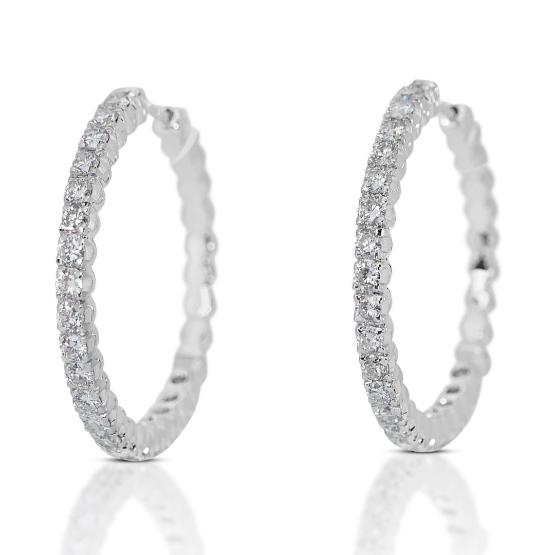 White gold hoop best sale earrings set of 3