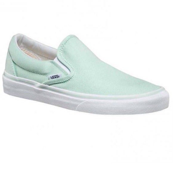 Light green vans slip on store