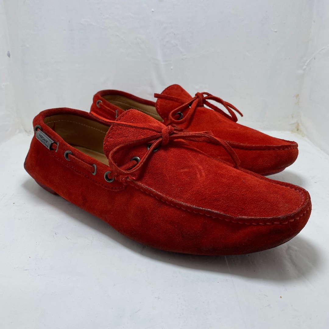 Versace loafers red on sale