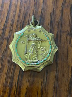 Vintage Antique Philippine Defense Large Medal Medallion - Original -SUPER RARE not anting anting amulet