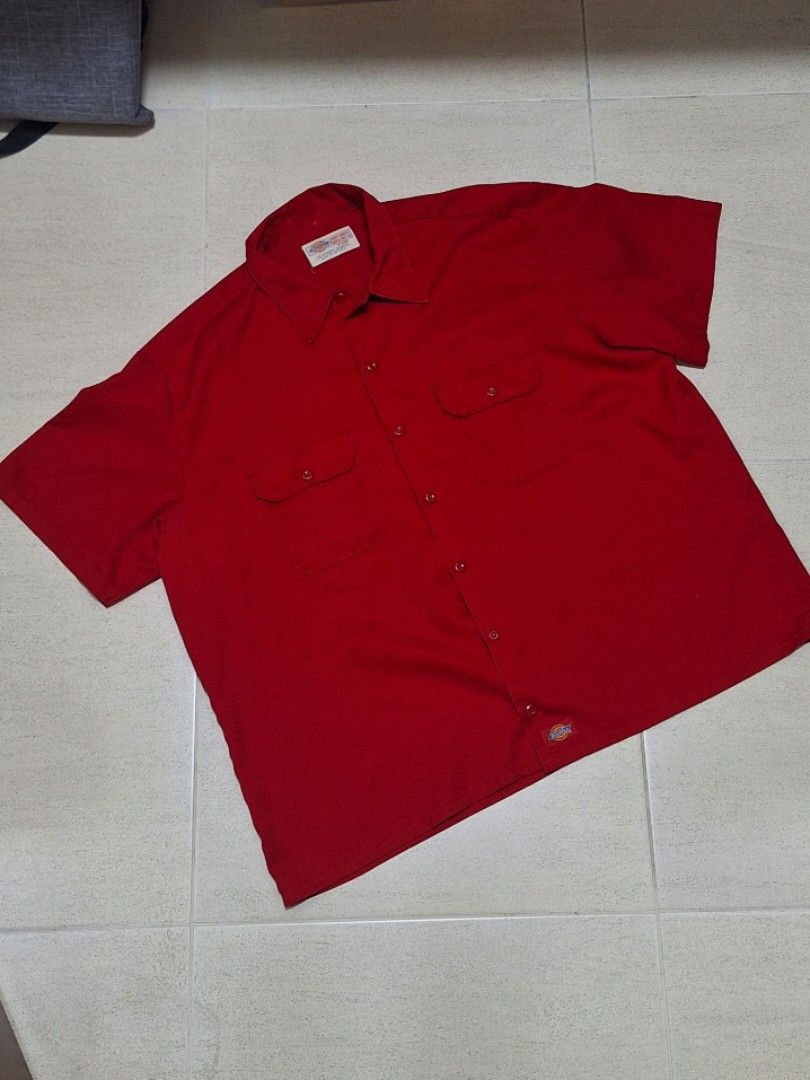 Vintage vtg Dickies Red Button Down shirt