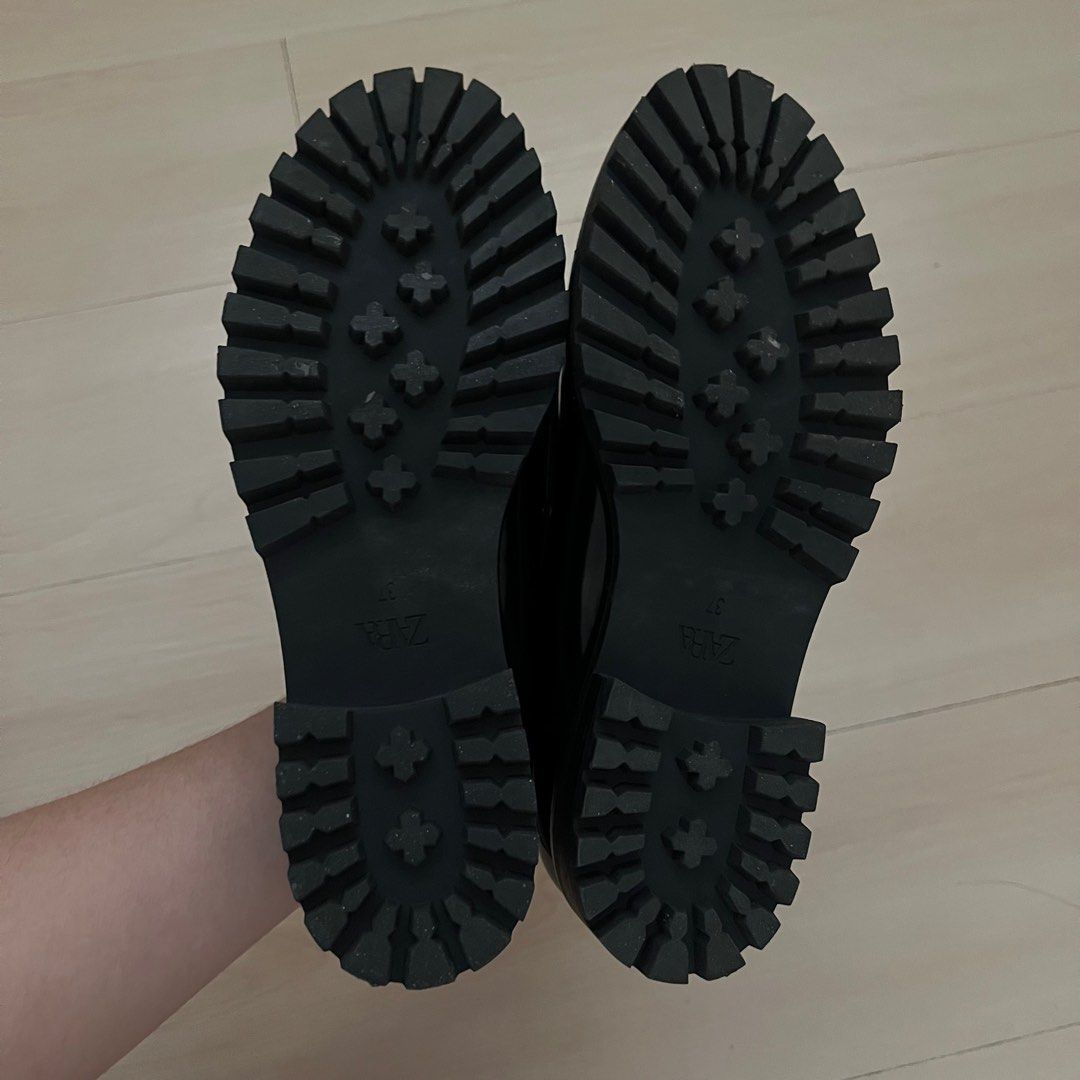 ZARA Embellished Track-sole Loafers (Category: Loafers) located in Manila. Submitted by saydeclutter (Listing ID 1286329749, Image 3). Description: used once only sawa na ko agad 24cm orig price - ₱3,295 LP posted; preferred to keep instead selling it lower no low-ballers buyer covers sf .