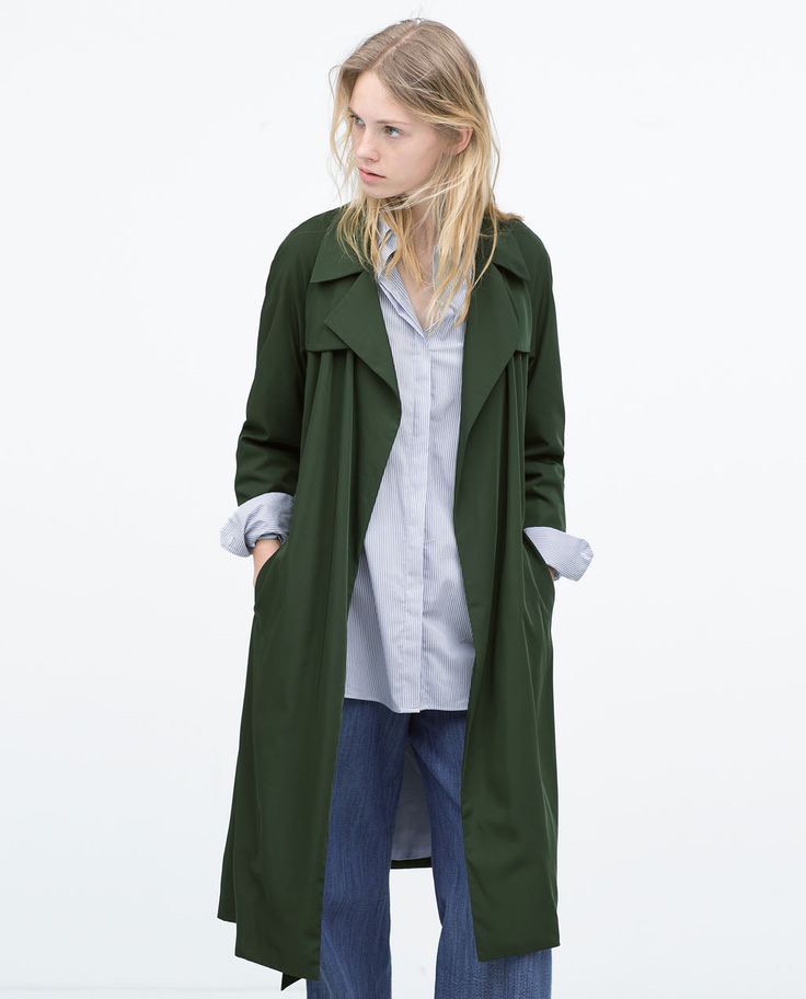 zara emerald trench coat Women s Fashion Coats Jackets and Outerwear on Carousell