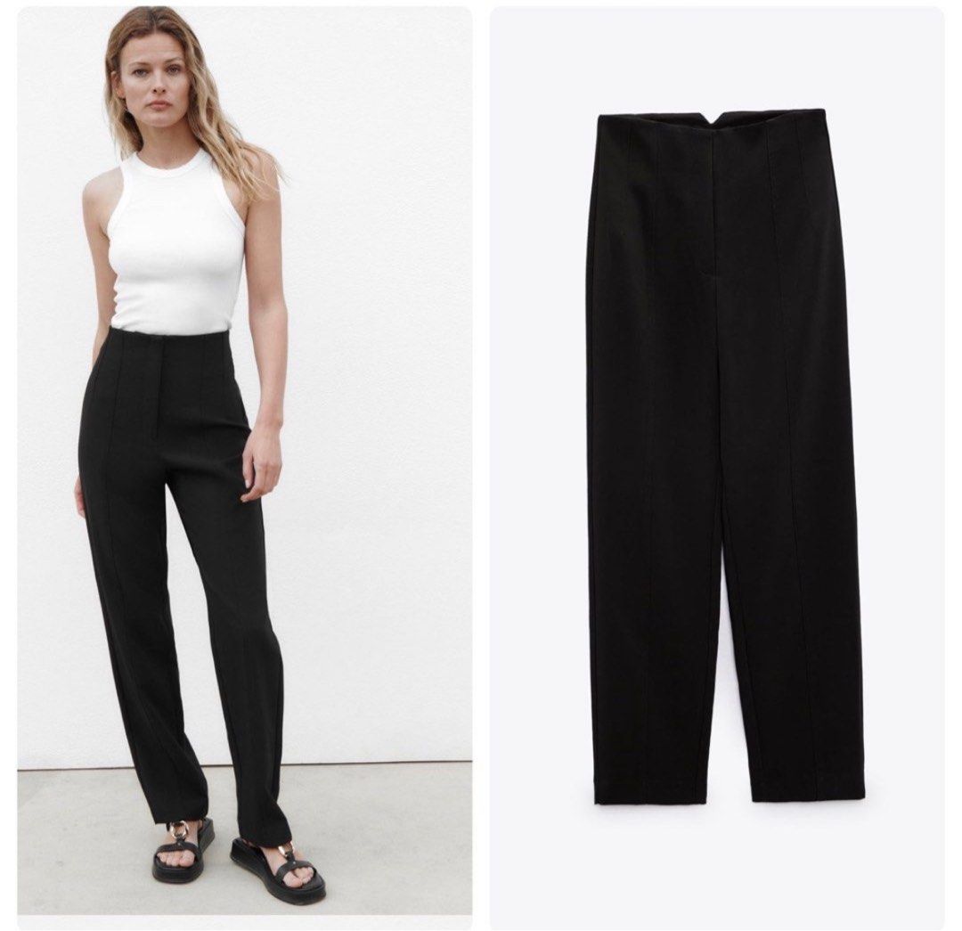 Zara high-waisted pants, Women's Fashion, Bottoms, Other Bottoms on  Carousell