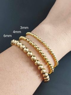 18K Saudi Gold ball bracelet