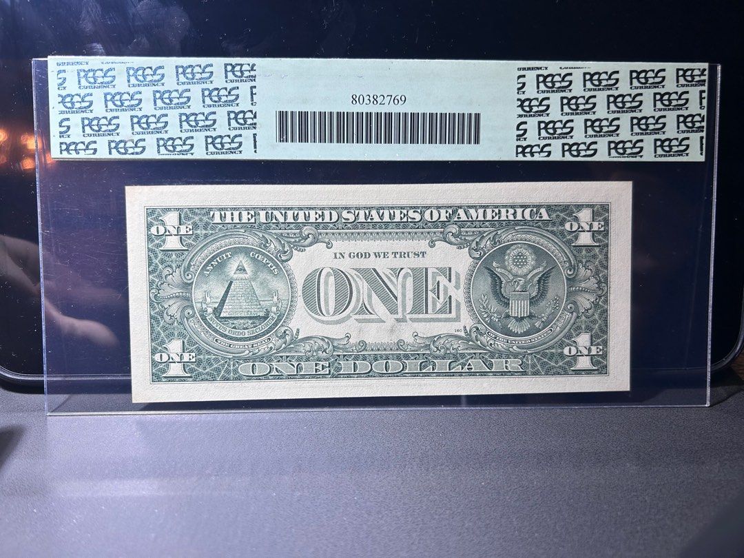 美金1蚊趣味錯體0字跳字PCGS 65PPQ, 興趣及遊戲, 收藏品及紀念品, 錢幣- Carousell