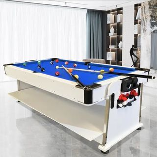 ONHAND ! 4in1 4X7FT. WHITE MULTIGAME TABLE-(Billiards, Table Tennis, Air Hockey and Dining Table)