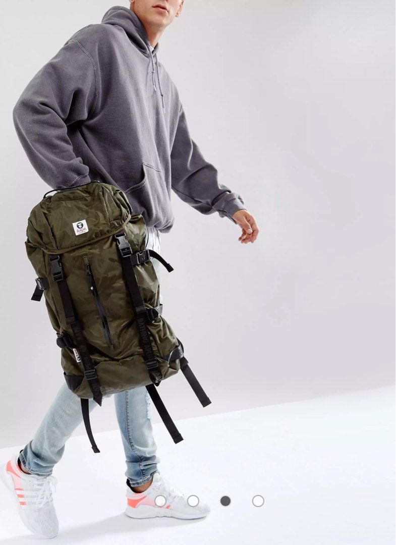 AAPE By A Bathing Ape black Camo Backpack, Men's Fashion, Bags, Backpacks  on Carousell
