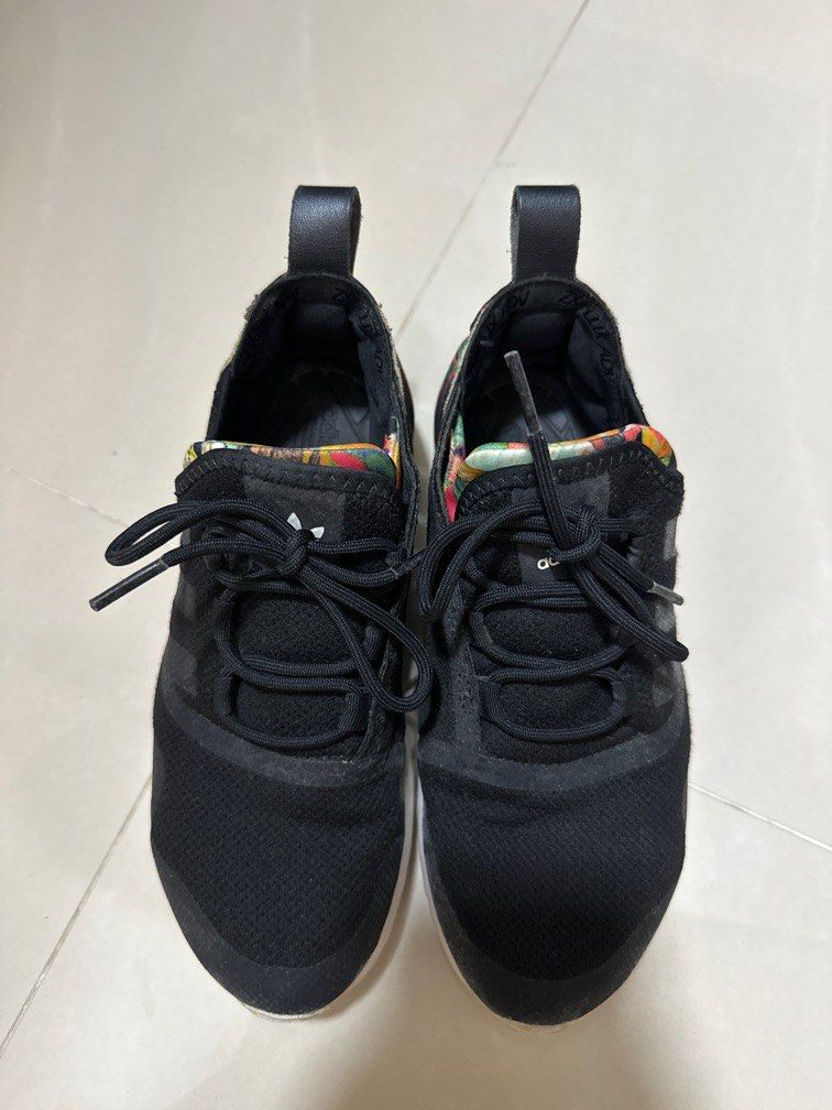 Adidas zx flux on sale k core black floral