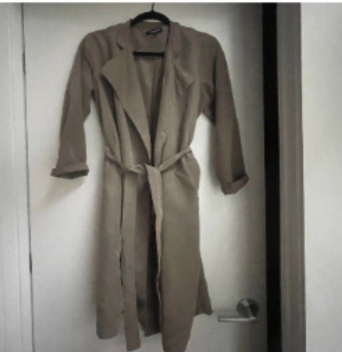 American Apparel Lightweight Trench Coat Kahki kpop blackpink closet korean