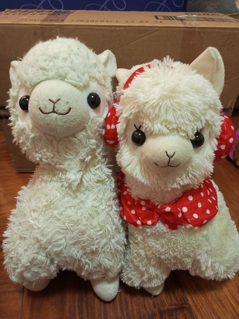 Amuse Alpacasso (Category: Plushies & Soft Toys) located in Bulacan. Submitted by zzzzen_ (Listing ID 1286498877, Image 1). Description: 🧸Stuffed Toys Declutter🧸 📌MOP: Gcash 📌MOD: Discuss through pm 📌All stuffed toys are preloved and was stored in an attic for quite some time. 📌Open to a LITTLE bit of haggling PHP 150 each Please don't hesitate to send a pm if you have more questions.