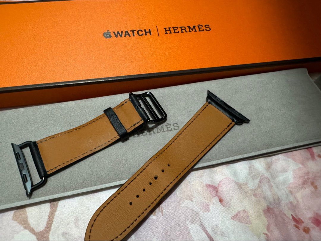 42/44/45mm)Apple Watch Hermès 44mm Noir Attelage Single Tour, 名牌  